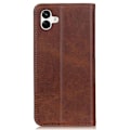 Miniatyrbillede 2 af 2: Flip Etui med Pung i Ægte Læder til Samsung Galaxy A04e - Kaffe Brown