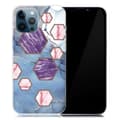 Miniatyrbilde 1 av 2: Marmordesign iPhone 13 Pro deksel - Sekskantede Fragmenter I Blått Multicolor