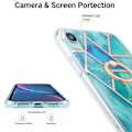 Pikkukuva 2 / 2: Marble Patterned Suojakuori With Ring Holder For iPhone Xr - Vihreä Green