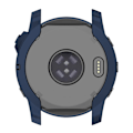Miniatyrbild 2 av 2: Garmin Fenix 7X elektropläteringsskydd - Midnattsblå Blå