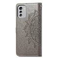 Miniatyrbillede 2 af 2: Mandala Nokia G60 Flip Etui - Grå Silver grey