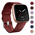 Pikkukuva 1 / 2: Fitbit Versa nylonkangaskellonauha - Punainen Red