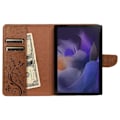 Pikkukuva 4 / 6: Samsung Galaxy Tab A8 10.5 (2021) perhonen kukka painettu nahkakotelo - Ruskea Brown