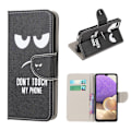 Miniatyrbillede 1 af 2: wonderland Samsung Galaxy A32 5G flip etui - Don't Touch My Phone Black