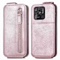 Miniatyrbild 1 av 6: Vertikalt Xiaomi Redmi 10C fodral med dragkedja - Rosa Rosa