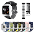 Miniatyrbillede 2 af 2: Fitbit Ionic To-farvet silikone rem - Blå/hvid Blue