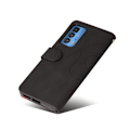 Miniatyrbillede 2 af 2: Tekstureret Læder Etui med Strop TilMotorola Edge 20 Pro - Sort Black