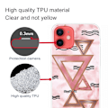 Miniatyrbilde 2 av 2: Marmordesign iPhone 13 deksel - Rosa Trekanter Multicolor