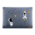 Miniatyrbillede 1 af 2: HAT PRINCE MacBook Pro 13 (A2251, A2289, 2020) / M1 / M2 (A2338, 2020) astronautstil og tastaturcover - Affyring Af Raketskib White