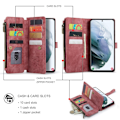 Pikkukuva 2 / 2: CaseMe vetoketjullinen lompakko-puhelinkotelo Samsung Galaxy S22 Plus - Punainen Red