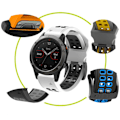 Miniatyrbillede 4 af 6: Garmin Fenix 7 tofarvet silikone-urrem - Orange / Sort Orange
