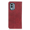 Miniatyrbillede 2 af 6: Flip Etui med Pung i Ægte Læder til Nokia X30 - Rød Red