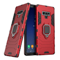 Pikkukuva 1 / 2: Samsung Galaxy Note9 Hybriidi muovinen himmeä pintainen takasuoja kuori jalkatuella - Punainen Red