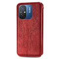 Pikkukuva 2 / 2: Nahkakotelo With A Stylish Rhombus Imprint For Xiaomi Redmi 12C / 11a - Punainen Red