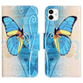 Miniatyrbillede 1 af 2: Wonderland Samsung Galaxy A04 Flip Etui - Blå Sommerfugl Blue