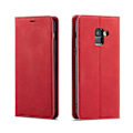 Miniatyrbillede 1 af 2: FORWENW Samsung Galaxy A8 (2018) læder flip etui - Rød Red