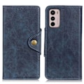 Miniatyrbillede 1 af 2: Alpha Motorola Moto G42 læder flip etui - Blå Blue