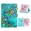 Miniatyrbillede 1 af 2: iPad 10.2 (2019) mønster læder flip etui - Farverig Sommerfugle Multicolor