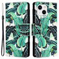 Miniatyrbillede 1 af 6: Wonderland iPhone 14 flip etui - Vejbredsblad Green