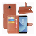 Pikkukuva 1 / 2: Samsung Galaxy J5 (2017) litsipintainen nahkakotelo - Ruskea Brown