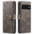 Pikkukuva 1 / 2: DG.Ming Google Pixel 6 Pro 2-in-1 Lompakko Suojakotelo - Harmaa Silver grey