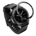 Samsung Galaxy Watch (42mm) stainless steel bezel - Black Ring White Text Svart
