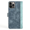 Miniatyrbild 2 av 2: Tvåfärgat iPhone 12 / iPhone 12 Pro fodral i läder - Blå Blå