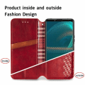 Pikkukuva 5 / 6: Nahkakotelo With A Stylish Rhombus Imprint For Sony Xperia 1 IV - Punainen Red