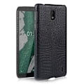 Miniatyrbillede 1 af 2: Croco Nokia 1 Plus cover - Sort Black
