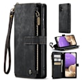 Miniatyrbillede 1 af 2: CaseMe Samsung Galaxy M32 5G / Samsung Galaxy A32 5G etui med lynlås og pung - Sort Black