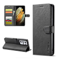 Miniatyrbillede 1 af 2: LC.IMEEKE Samsung Galaxy S21 Ultra flip etui - sort Black