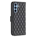 Miniatyrbillede 2 af 6: Rhombus mat Samsung Galaxy A54 flip etui - Sort Black