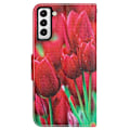 Pikkukuva 2 / 2: Wonderland Samsung Galaxy S22 Plus Läppäkotelo - Tulip Red