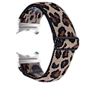 Miniatyrbillede 1 af 2: Elastisk urrem med cool mønster til Samsung Galaxy Watch 4 - Leopard Brown