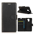 Miniatyrbillede 1 af 2: Samsung Galaxy S9 Plus litchi tekstur PU læder flip etui - Sort Black