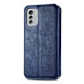 Pikkukuva 2 / 6: Nahkakotelo With A Stylish Rhombus Imprint For Nokia G60 - Sininen Blue
