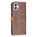 Miniatyrbild 2 av 2: BINFEN tvåfärgat läder Nothing Phone (1) fodral - Brun Brun