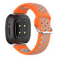 Pikkukuva 1 / 2: Fitbit Sense 2 / Versa 4 kaksivärinen silikonikellon hihna - Oranssi / Harmaa Orange