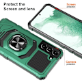 Miniatyrbillede 2 af 2: Slidstærkt cover i hård plast med blød inderside og kickstand til Samsung Galaxy S22 Plus - Midnatsgrøn Green