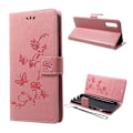 Miniatyrbild 1 av 2: Butterfly läder Samsung Galaxy A70 fodral - Rosa Rosa