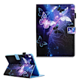 Miniatyrbillede 1 af 2: iPad Air (2019) mønster lædercover - drømmeagtige sommerfugle Multicolor