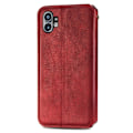 Pikkukuva 2 / 2: Nahkakotelo With A Stylish Rhombus Imprint For Nothing Phone (1) - Punainen Red