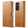 Miniatyrbillede 1 af 6: LC.IMEEKE Samsung Galaxy S23 Ultra Flip Etui - Lysebrun Brown