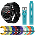Miniatyrbillede 2 af 2: Garmin Fenix 5 holdbar silikoneurrem - Sort Black