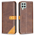 Miniatyrbillede 1 af 2: BINFEN to-farvet Samsung Galaxy A22 4G læderetui - Kaffe Brown