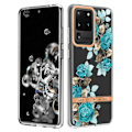 Miniatyrbillede 1 af 2: Supertyndt og slidstærkt softcover til Samsung Galaxy S20 Ultra - Blå Rose Blue