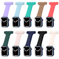Miniatyrbillede 2 af 6: Apple Watch Series 8 (41mm) silikone-urrem til ophængning - Sortliggrøn Green