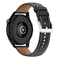 Miniatyrbillede 1 af 2: 22mm Universal cool urrem i ægte læder - Sort Black