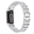 Miniatyrbild 1 av 2: Fitbit Charge 5 bling strass klockarmband - Silver Silvergrå