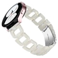 Miniatyrbillede 1 af 2: Samsung Galaxy Watch 5 / 4 urrem i resin-stil - Fluorescerende Hvid White